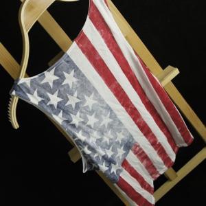 Vintage Usa Stars And The Stripes Print Vest
