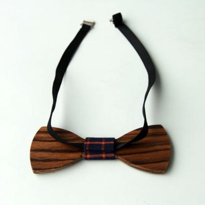 Men's Handmade Wood Bow Tie-003