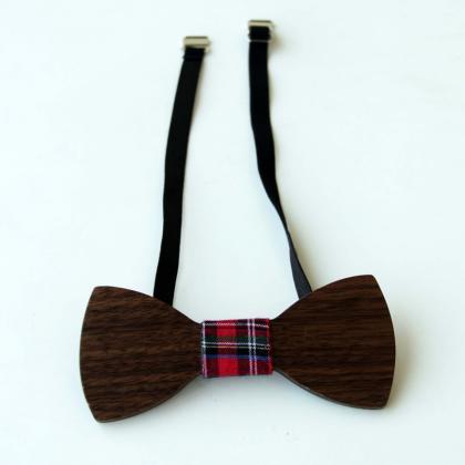 Men's Handmade Wood Bow Tie-005