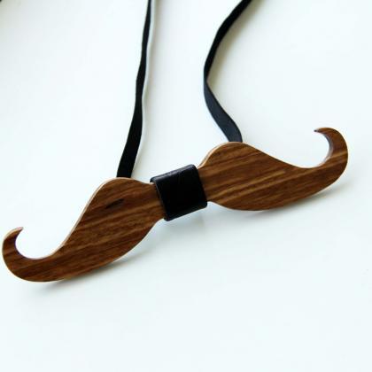 Men's Handmade Wood Bow Tie-009