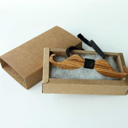 Men's Handmade Wood Bow Tie-009