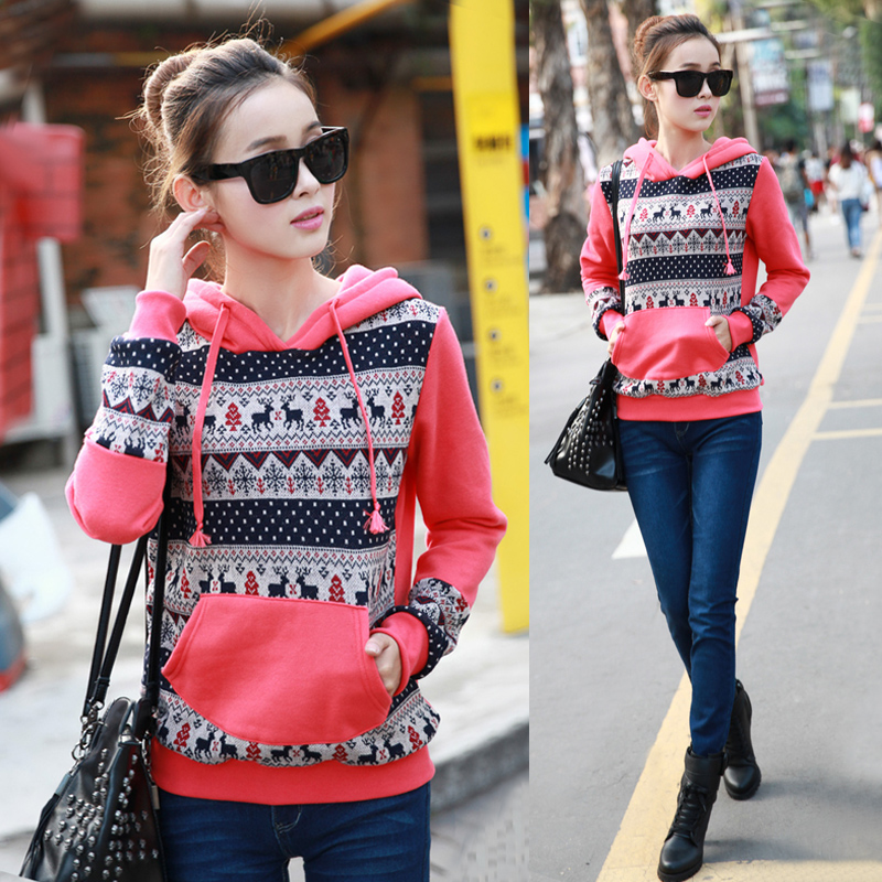 Cute Pullover Hoodies With Front Pocket